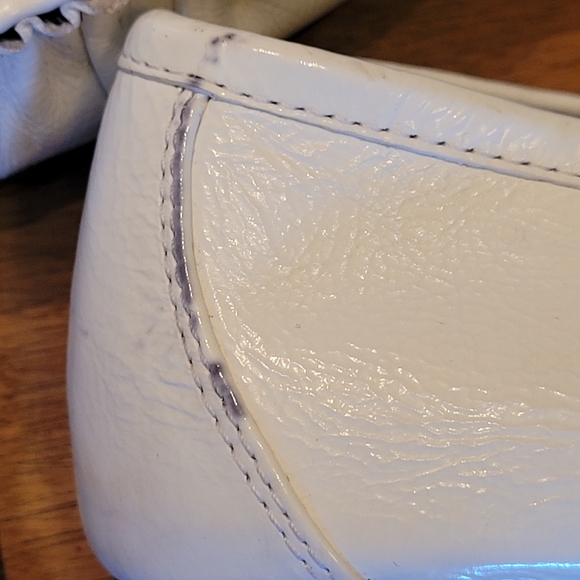 Authentic Chanel Moccasins Women's Loafers Size 38.5 White Leather - Picture 14 of 14